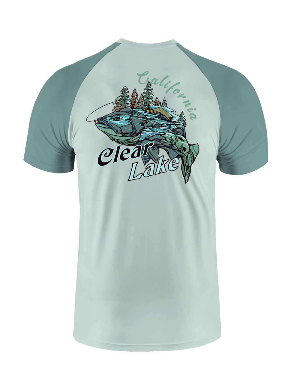 Reel Moments at Clear Lake Vibrant Fishing Tee