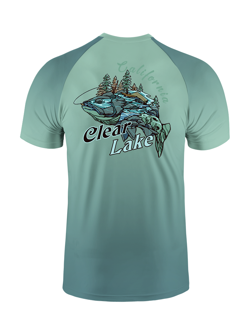Reel Moments at Clear Lake Vibrant Fishing Tee