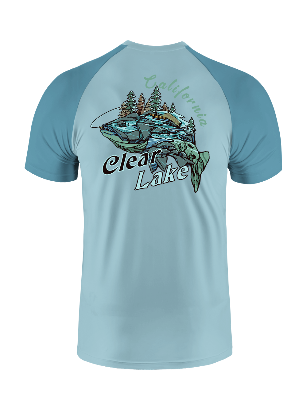 Reel Moments at Clear Lake Vibrant Fishing Tee