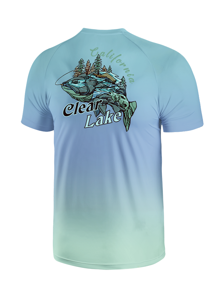 Reel Moments at Clear Lake Vibrant Fishing Tee