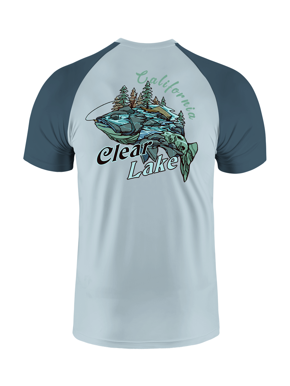 Reel Moments at Clear Lake Vibrant Fishing Tee