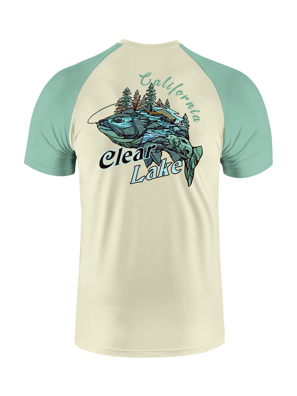 Reel Moments at Clear Lake Vibrant Fishing Tee