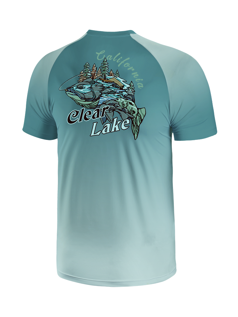 Reel Moments at Clear Lake Vibrant Fishing Tee