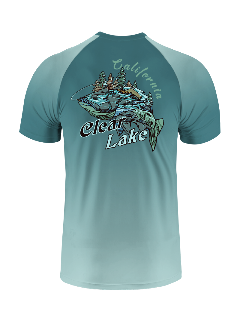 Reel Moments at Clear Lake Vibrant Fishing Tee