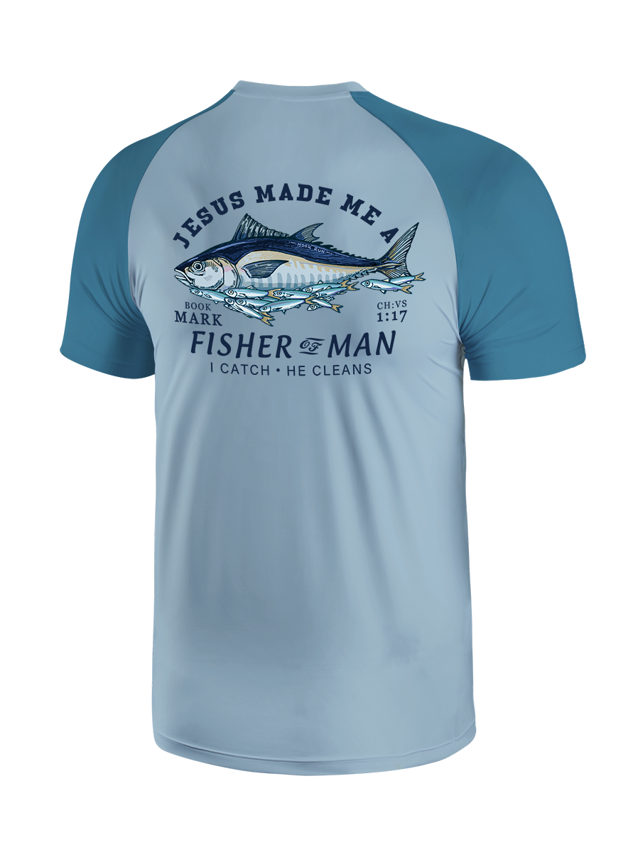 Matthew 4:19 God's Capture Vibrant Fishing Tee