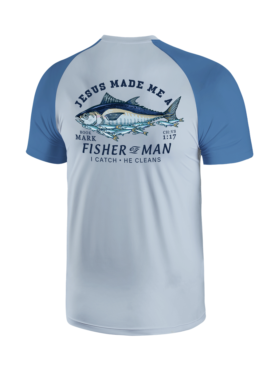 Matthew 4:19 God's Capture Vibrant Fishing Tee