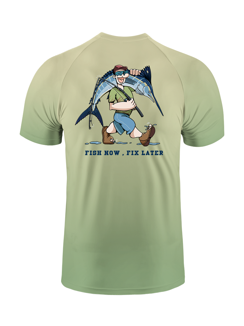 Fishing is the First Rule Gradient Fishing Tee
