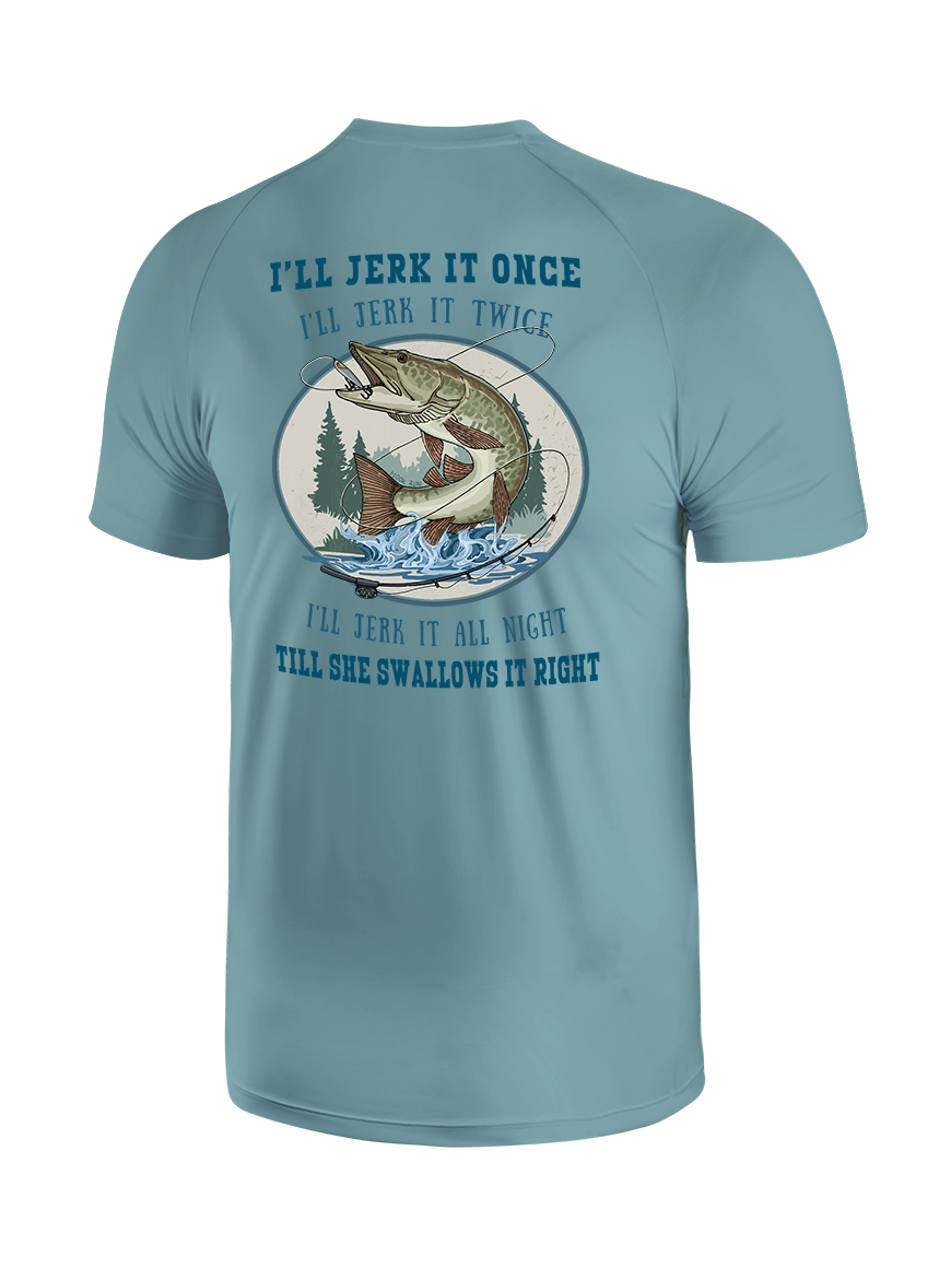 Muskie Madness Jerk and Reel UPF Tee