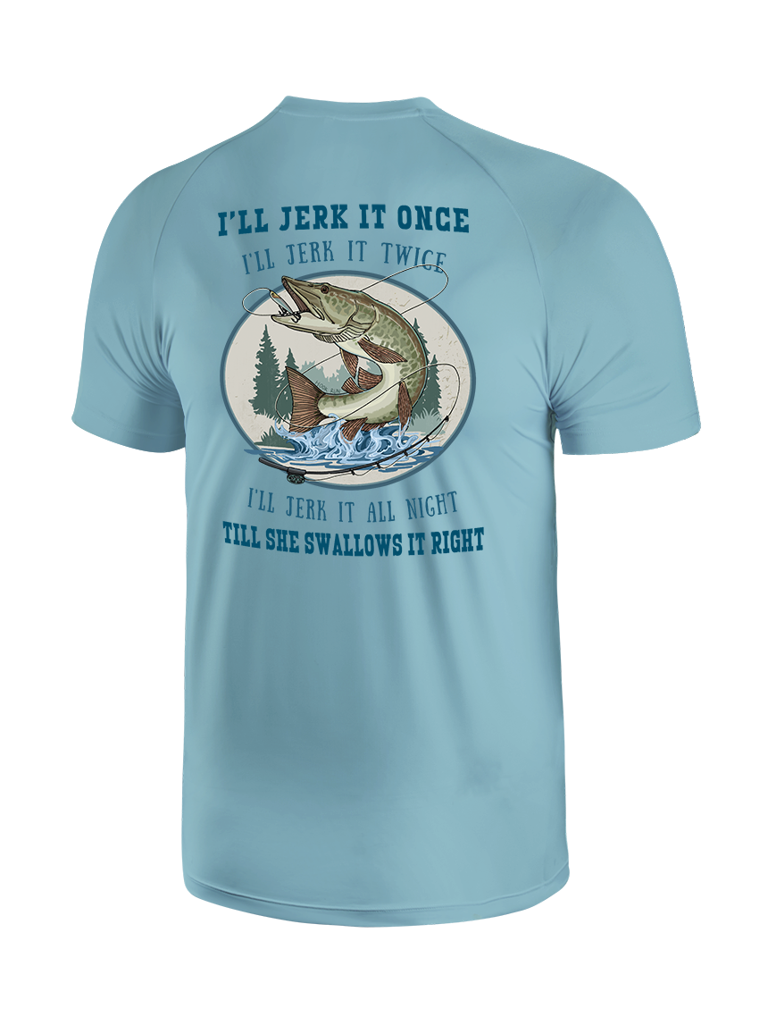 Muskie Madness Jerk and Reel UPF Tee