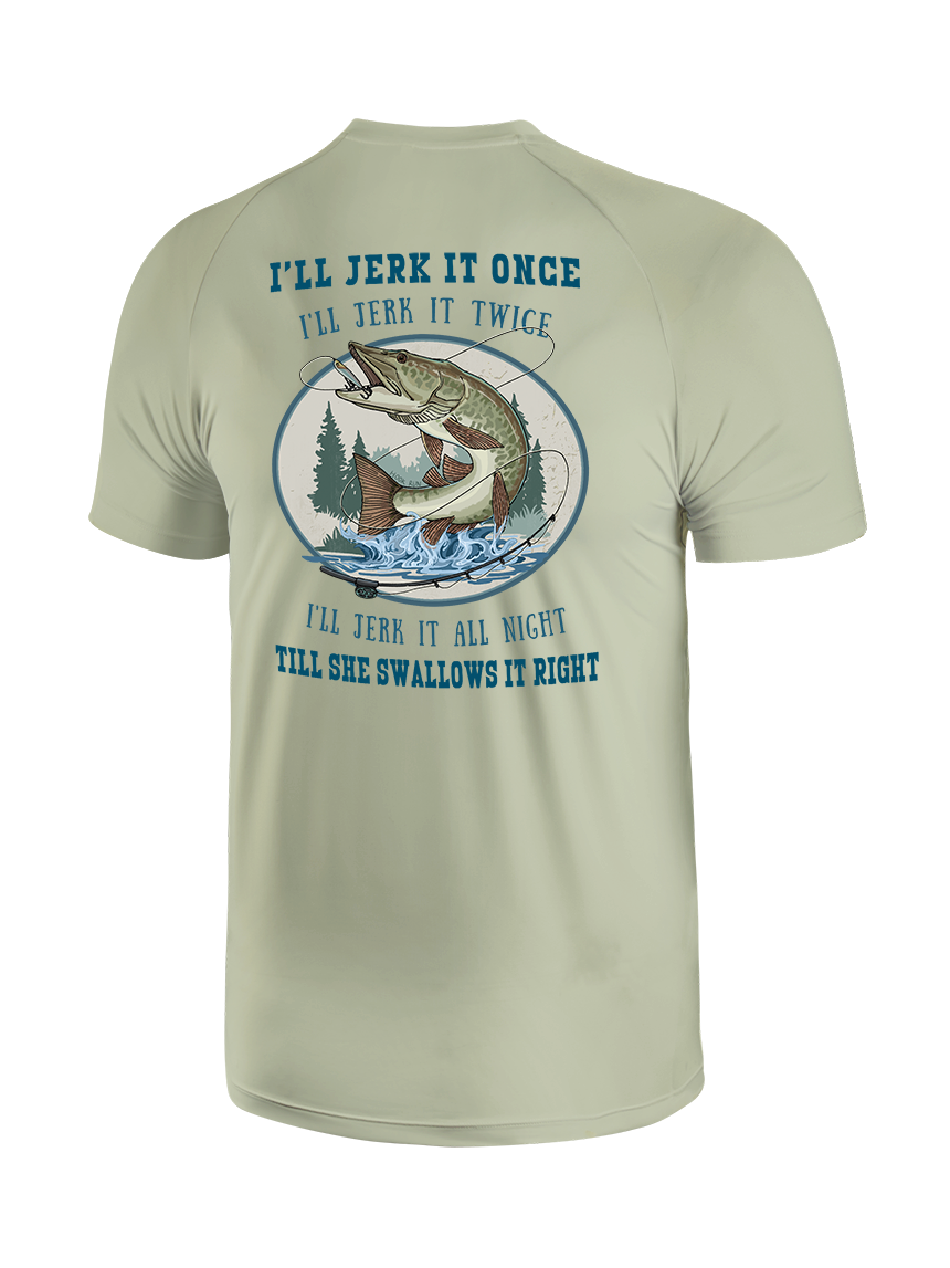 Muskie Madness Jerk and Reel UPF Tee