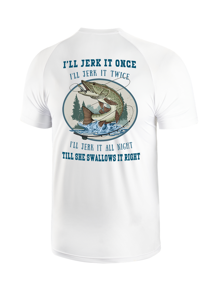 Muskie Madness Jerk and Reel UPF Tee