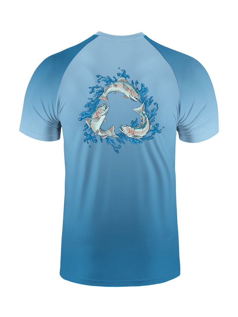 Salmon Harmony Waters Gradient Fishing Tee