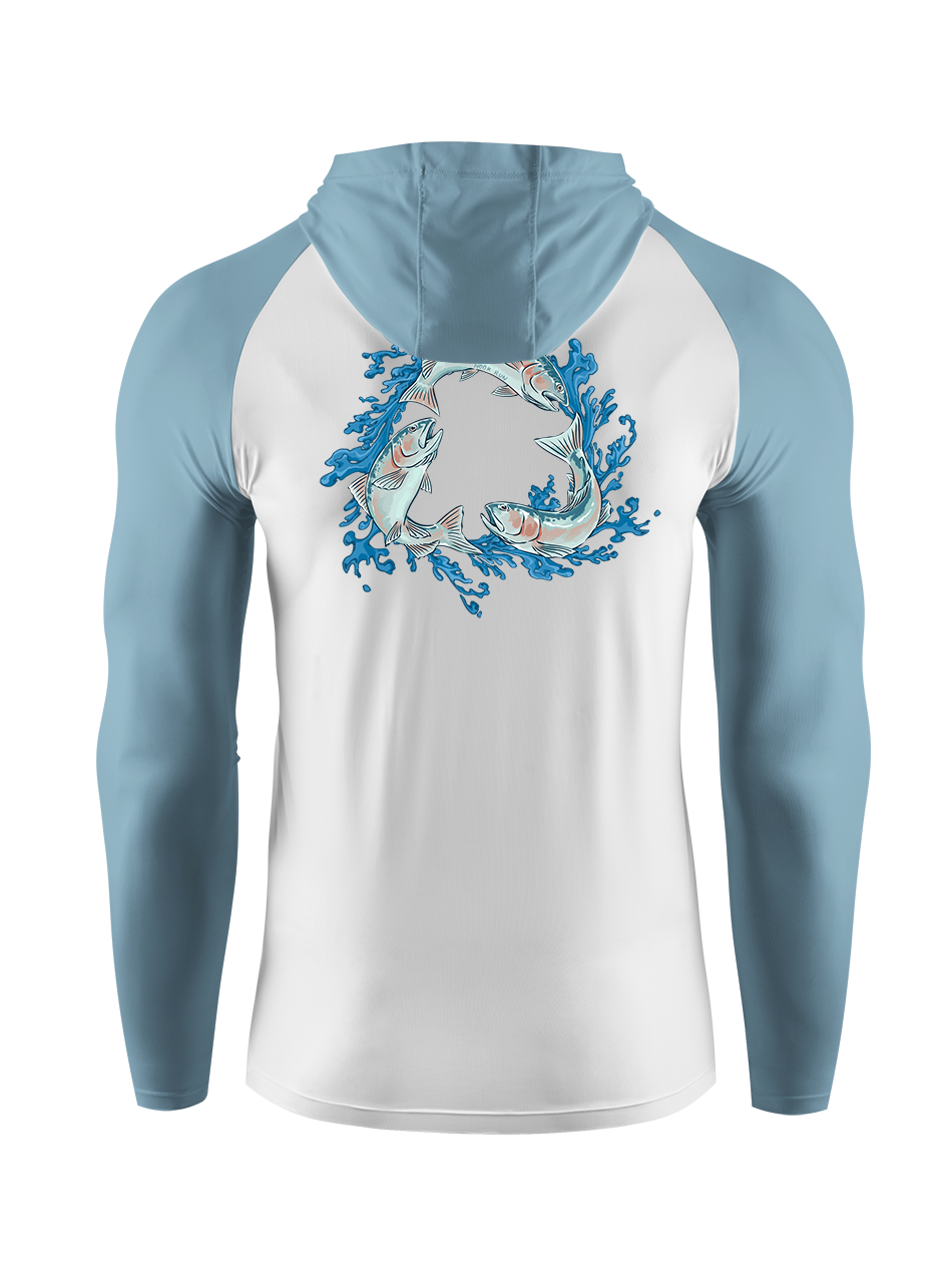 Salmon Harmony Waters UPF Hoodie