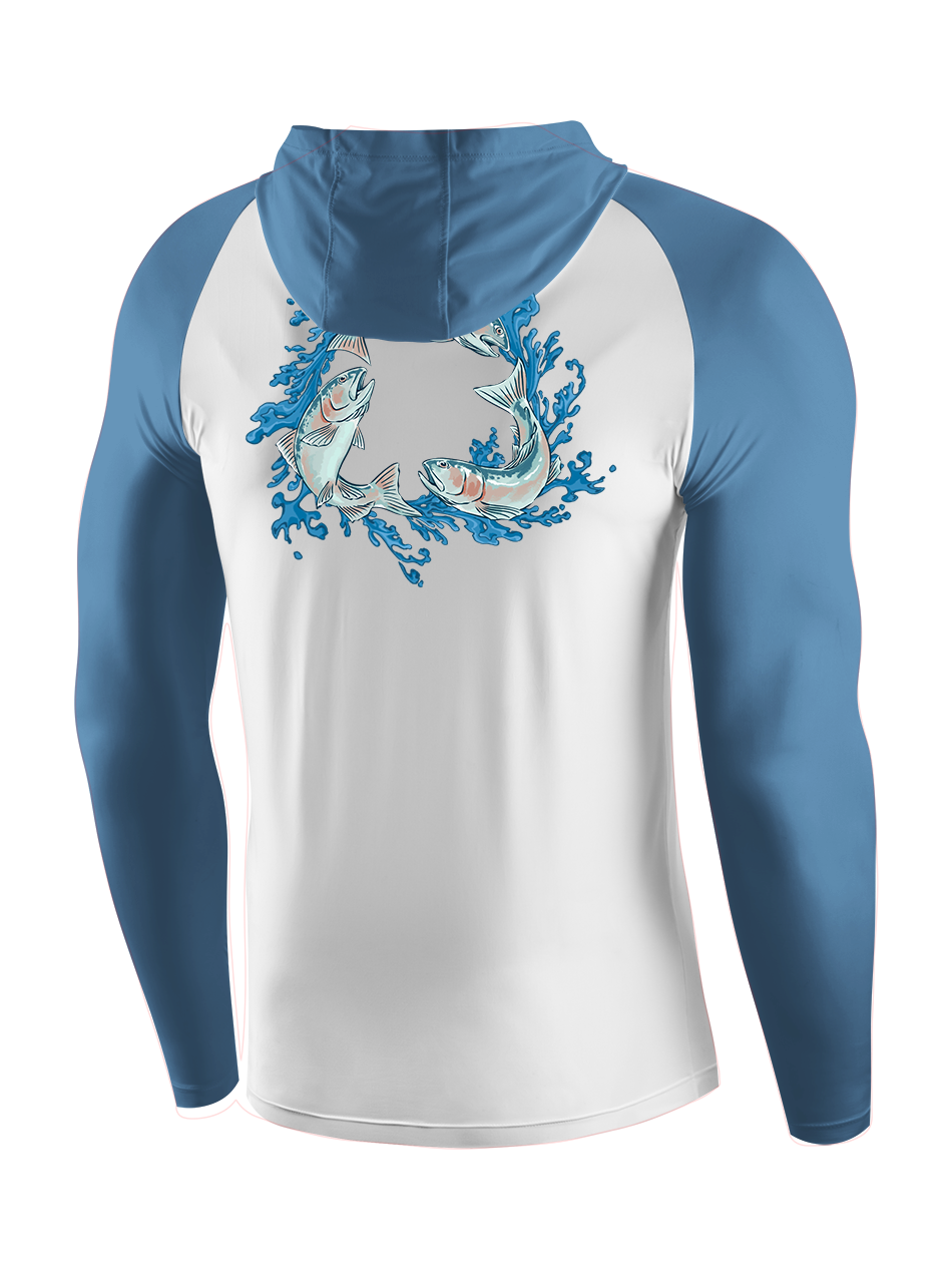 Salmon Harmony Waters UPF Hoodie