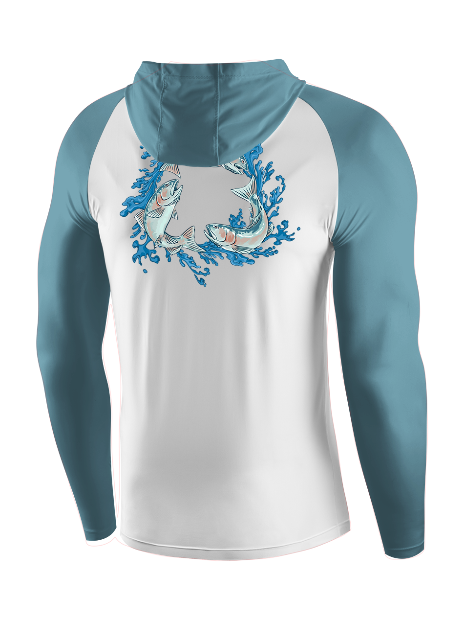 Salmon Harmony Waters UPF Hoodie