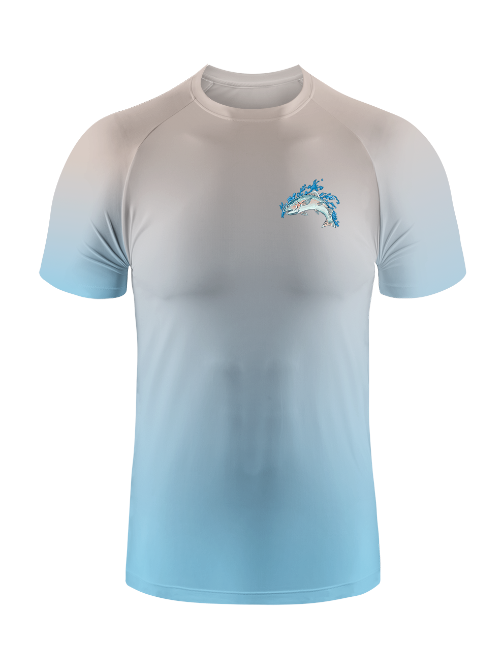 Salmon Harmony Waters Gradient Fishing Tee