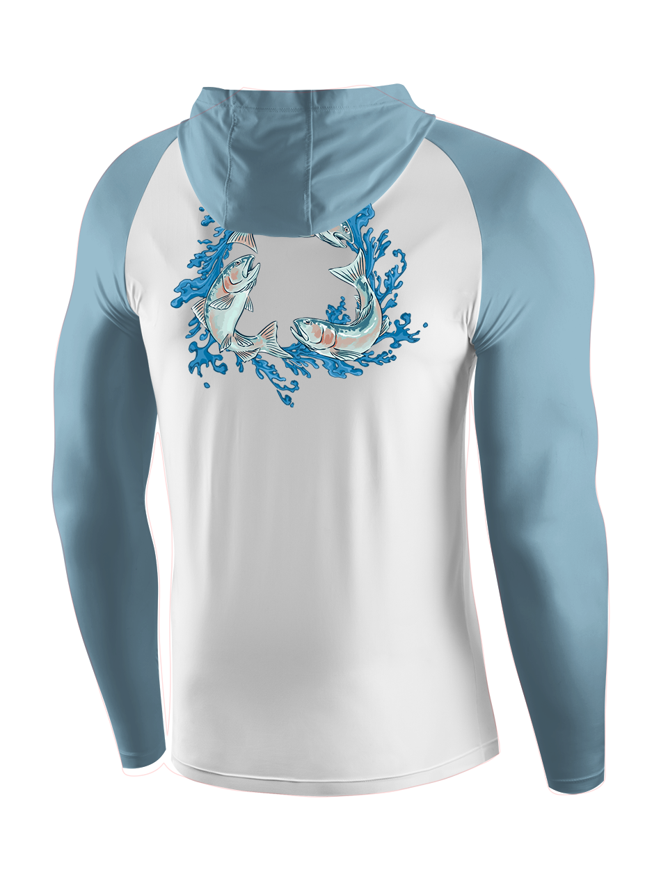 Salmon Harmony Waters UPF Hoodie