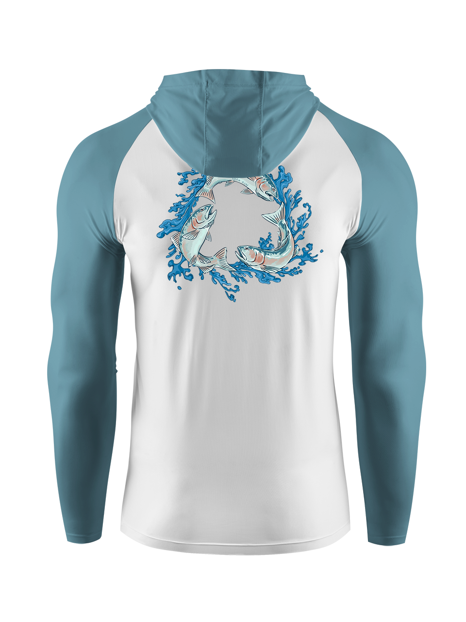 Salmon Harmony Waters UPF Hoodie