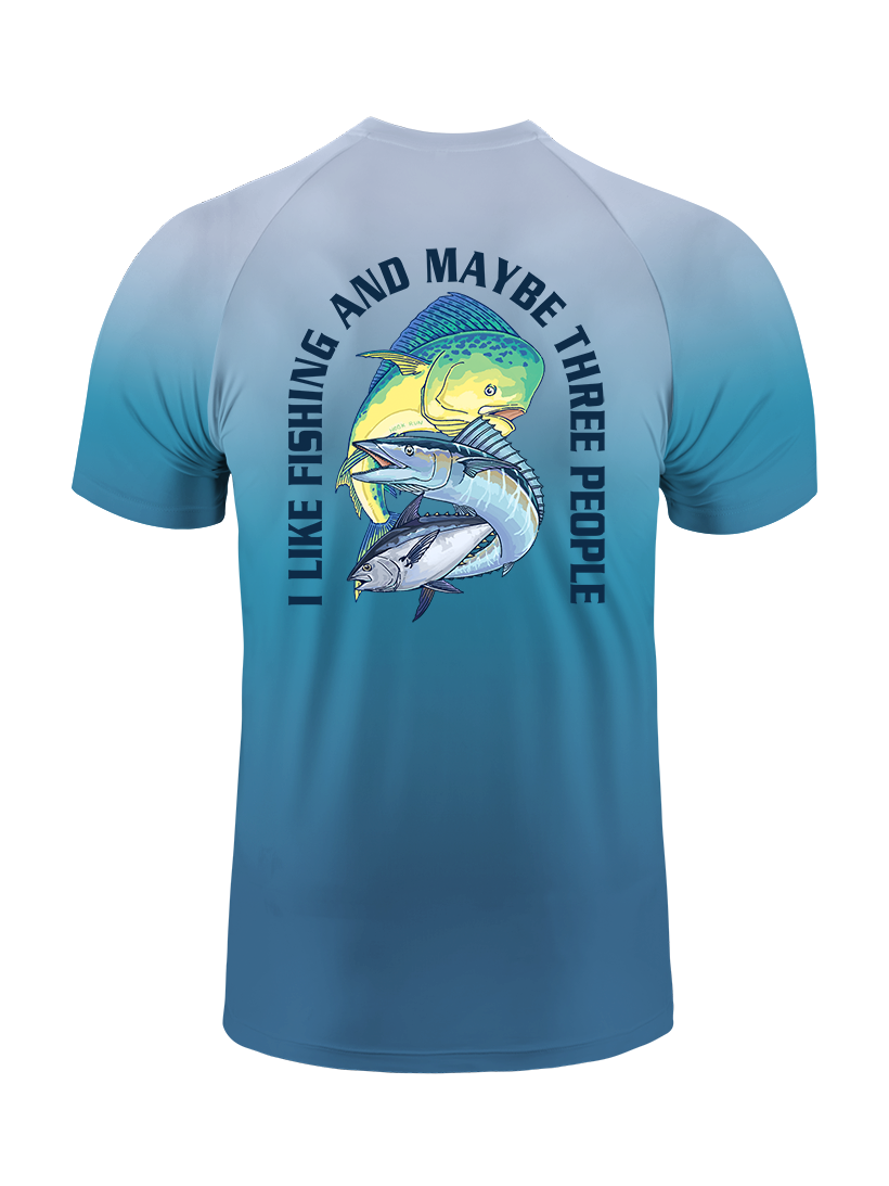I Like People And Maybe 23 Fishing Gradient Fishing Tee