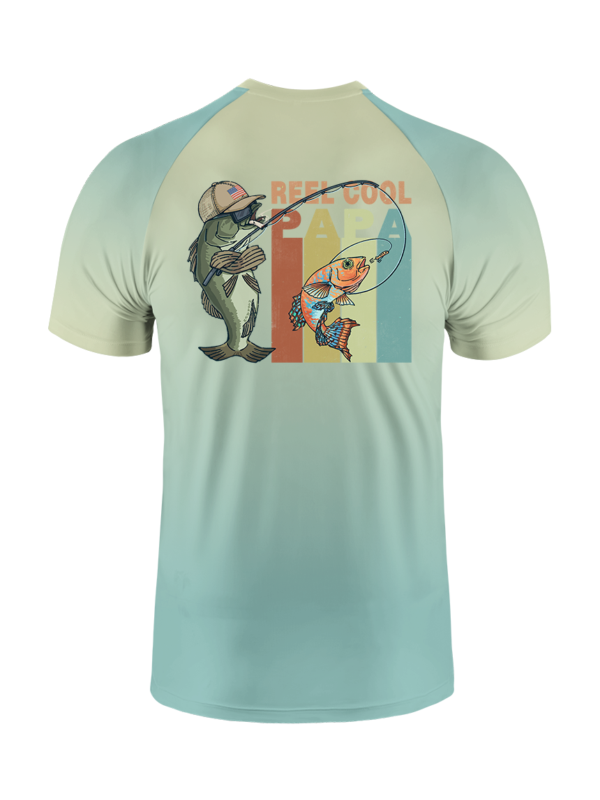Reel Cool Papa Gradient Fishing Tee