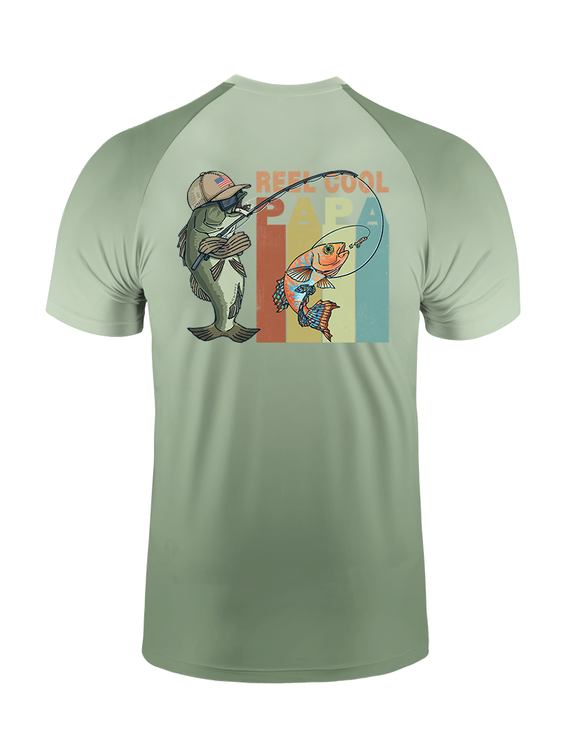 Reel Cool Papa Gradient Fishing Tee