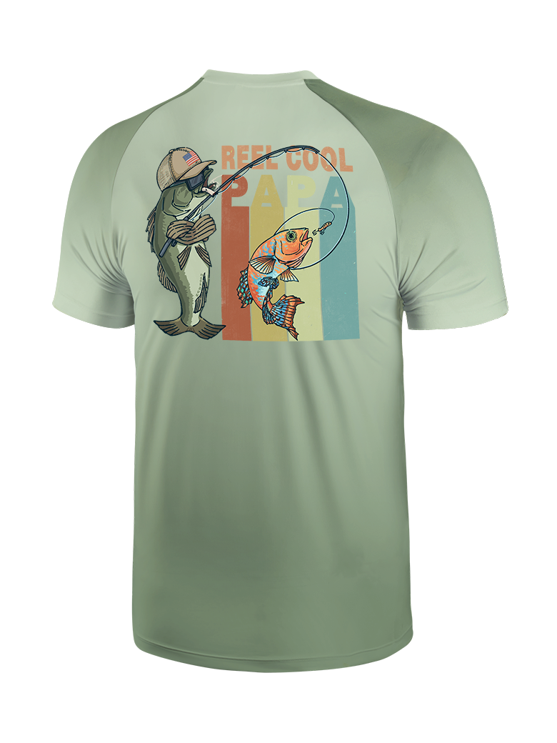 Reel Cool Papa Gradient Fishing Tee