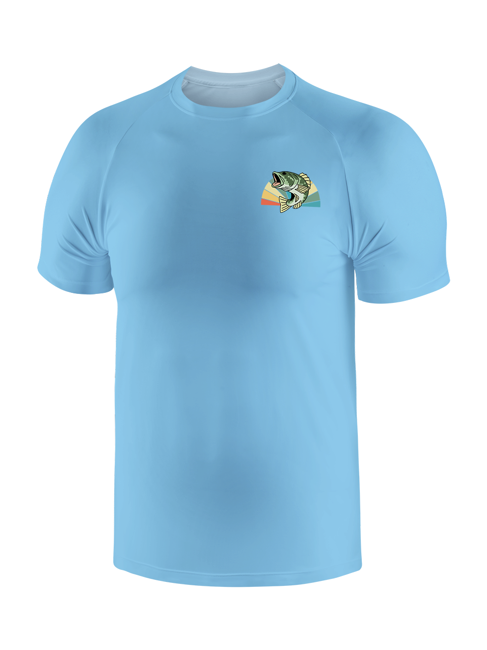 Skeleton Fishing Humor UPF Tee