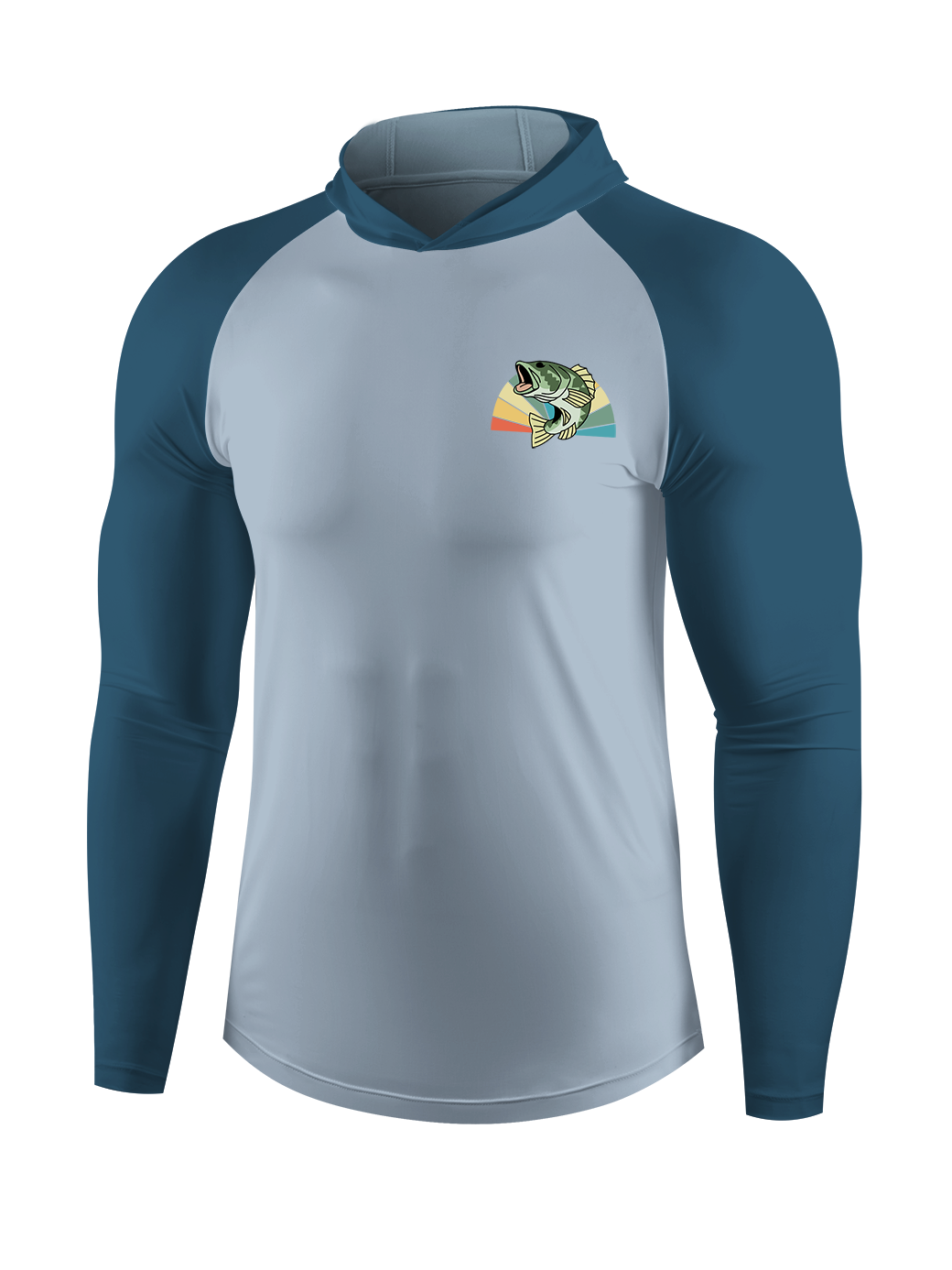 Skeleton Fishing Humor UPF Hoodie