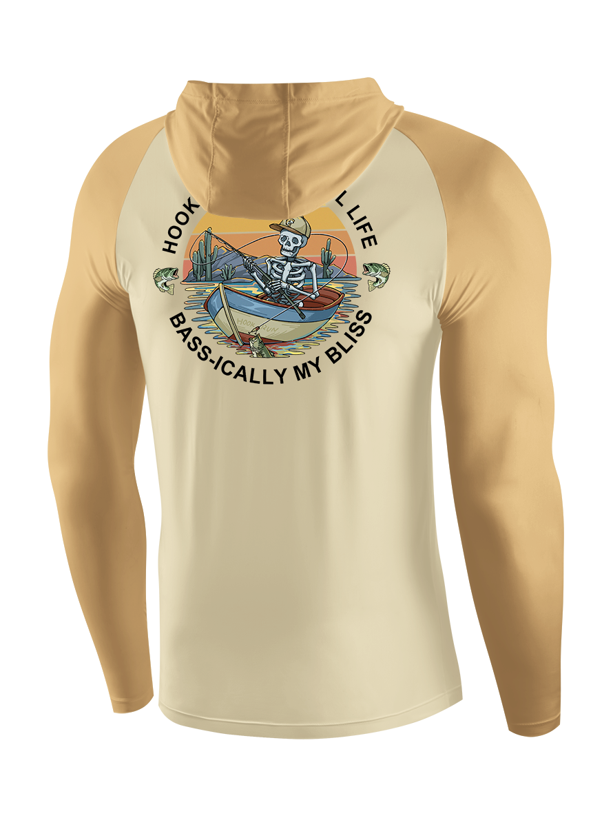 Skeleton Fishing Humor UPF Hoodie