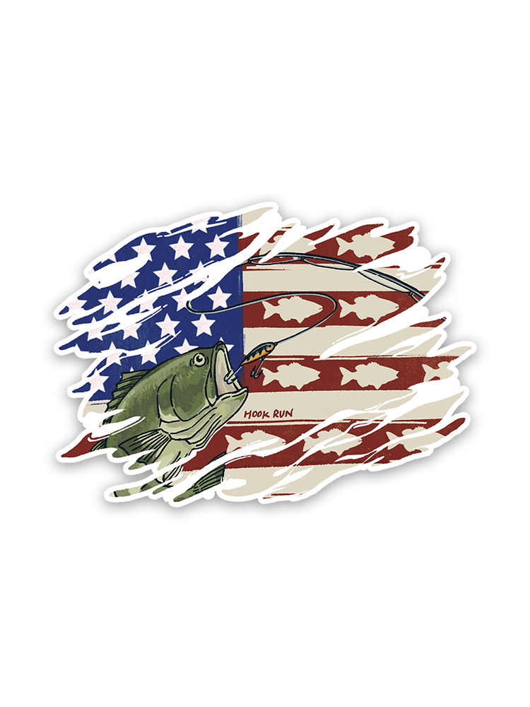 Patriot Bass Angler Sticker