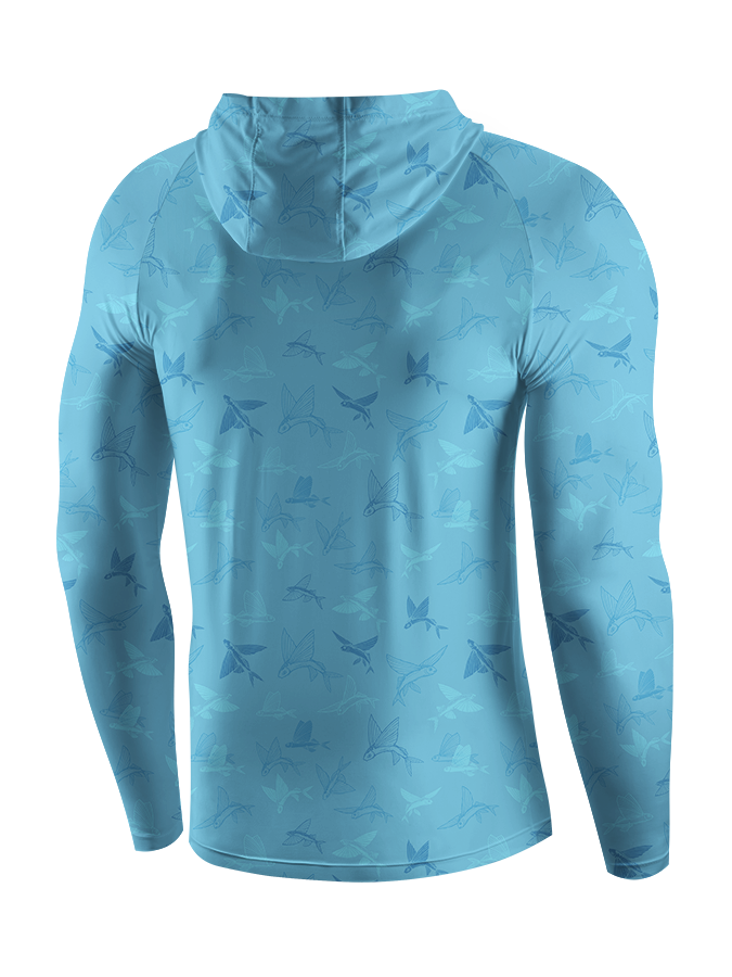Ocean Breeze Flying Fish UPF Hoodie