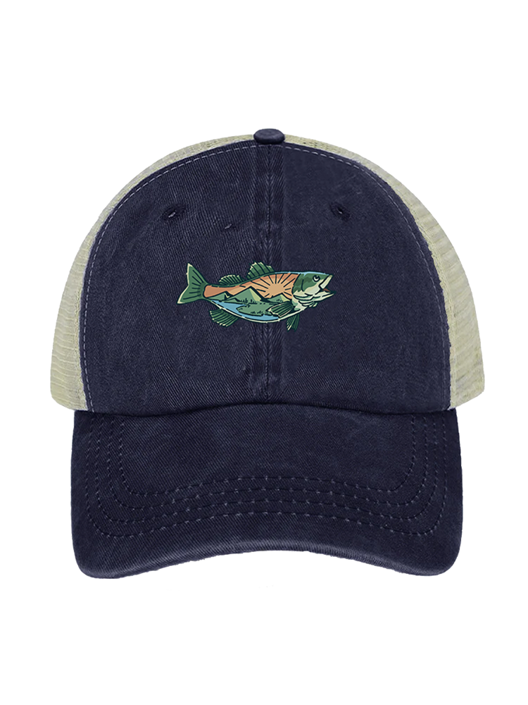 Let It Fly to Freedom Unisex Vintage Washed Meshback Hat