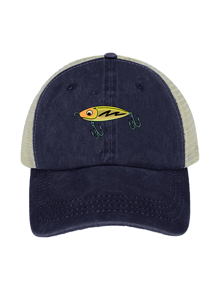 Hooked on a Day Off Unisex Vintage Washed Meshback Hat