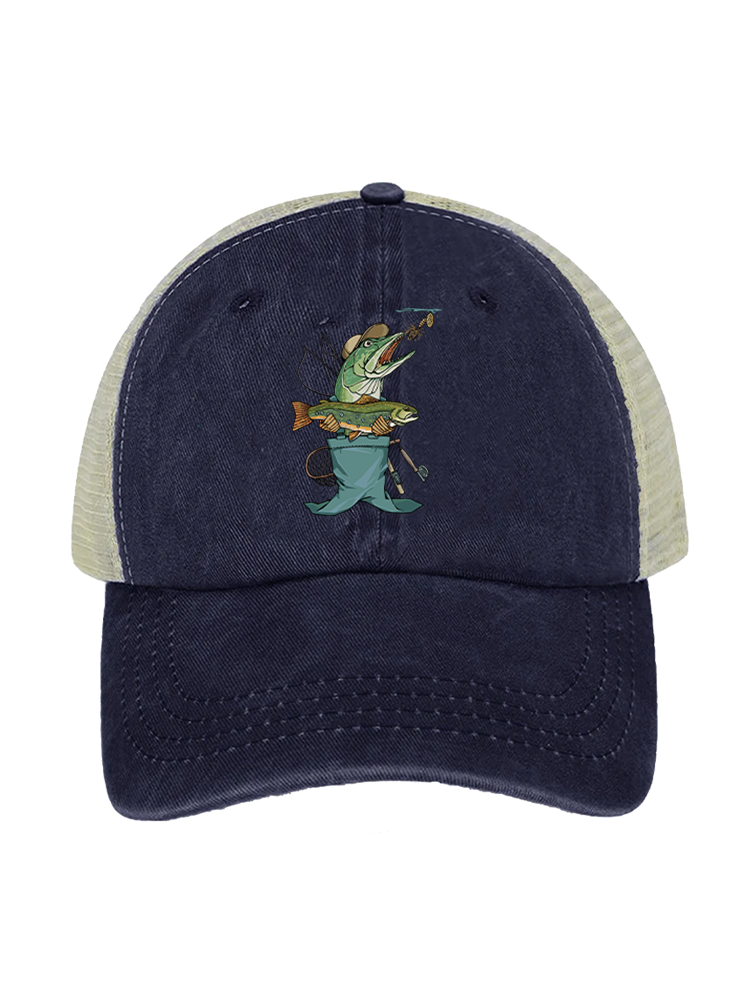 Who is My Prey Unisex Vintage Washed Meshback Hat
