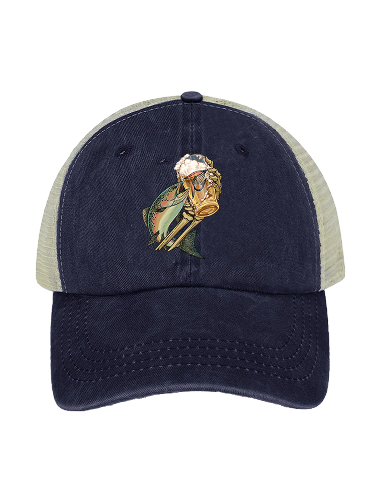 Let's Have a Drink Unisex Vintage Washed Meshback Hat