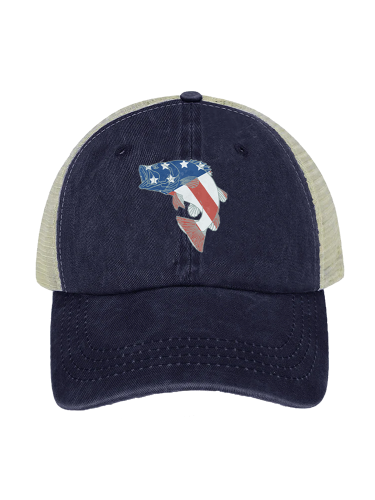 Otter vs Bass Unisex Vintage Washed Meshback Hat