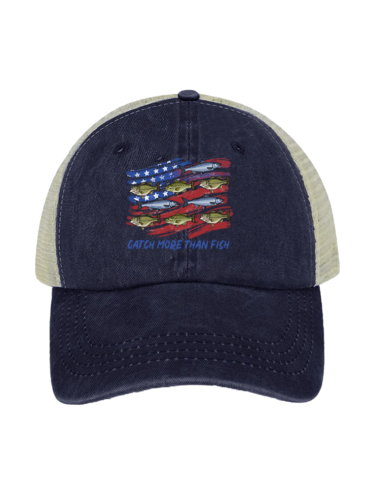 Patriotic Waters Unleashed Unisex Vintage Washed Meshback Hat