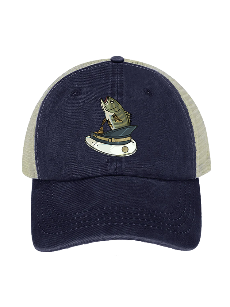 Catch Me If You Can Unisex Vintage Washed Meshback Hat