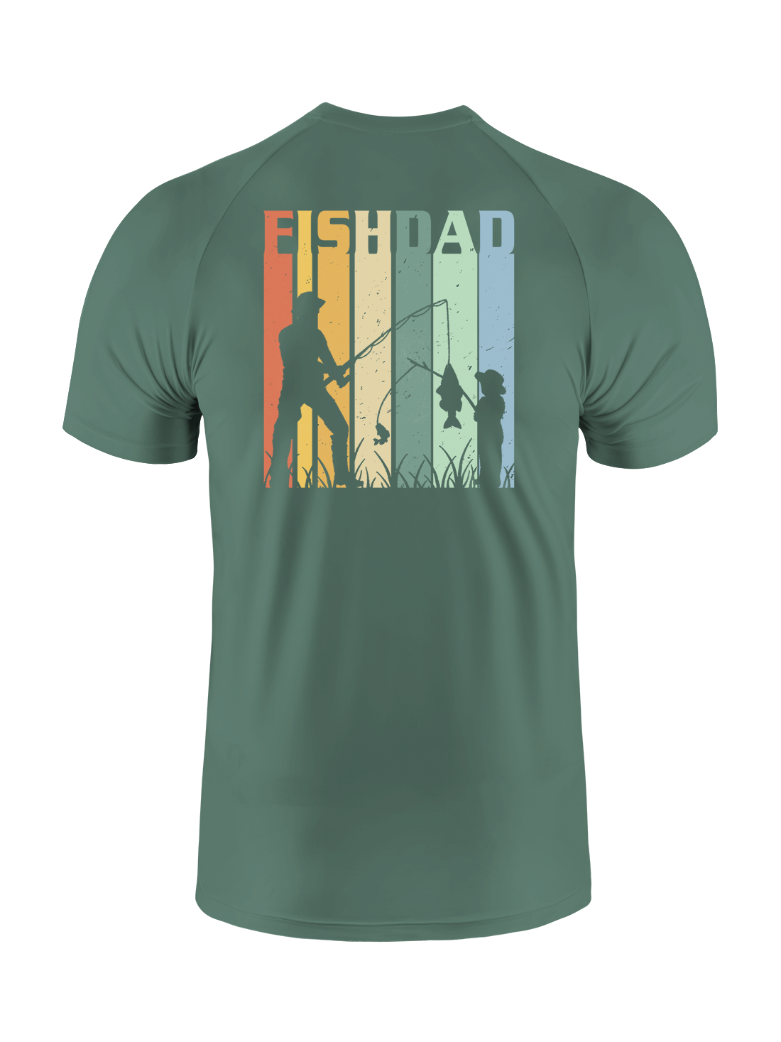 Fish Dad's Rainbow Catch UPF Tee