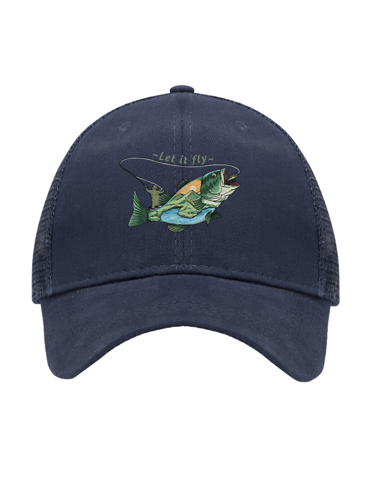 Let It Fly to Freedom Mesh Velcro Hat