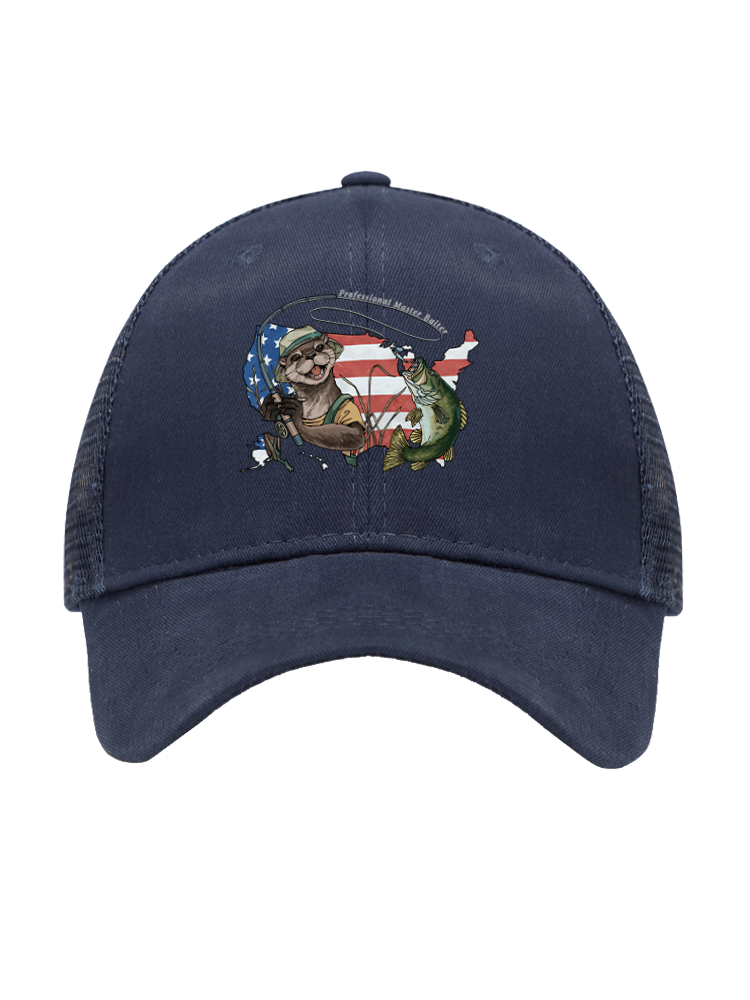 Otter vs Bass Mesh Velcro Hat