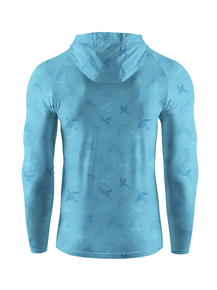 Ocean Breeze Flying Fish UPF Hoodie