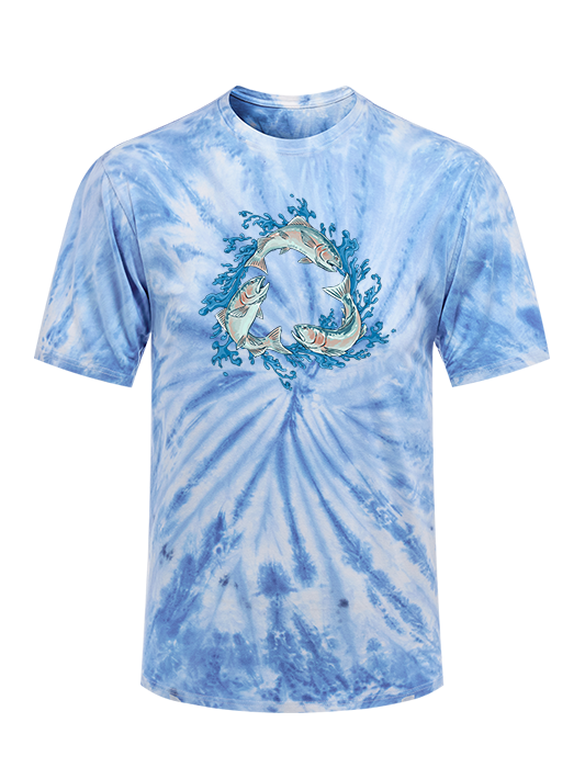 Salmon Harmony Waters Tie Dye Tee