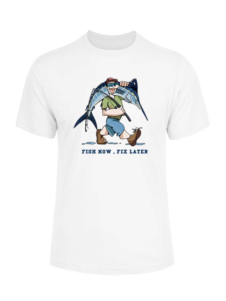 Fishing is the First Rule Unisex Cotton Tee