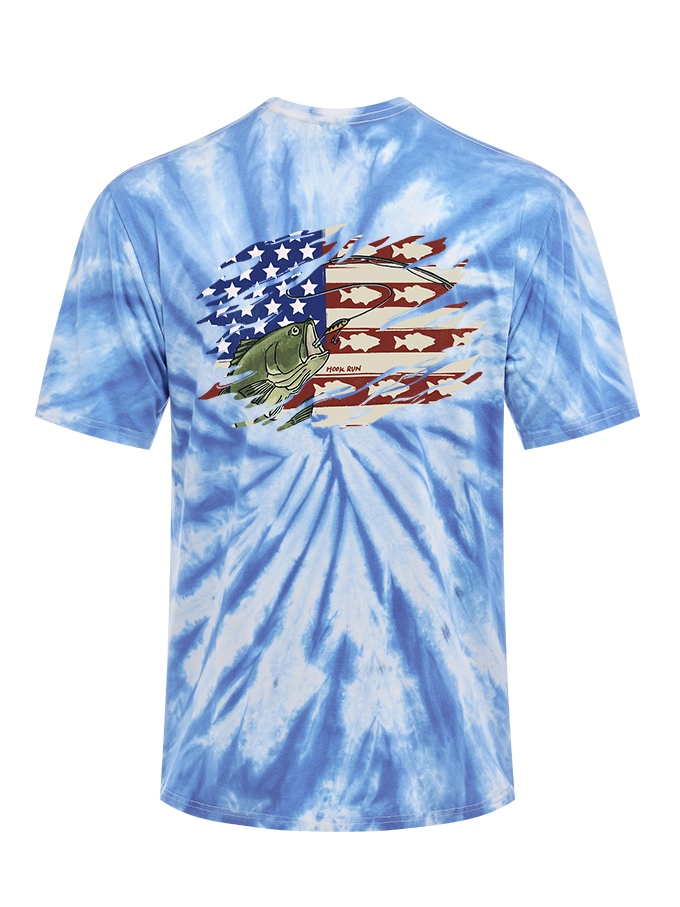 Patriot Bass Angler Tie Dye Tee