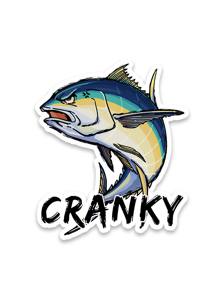 Ocean's Feisty Cranky Tuna Sticker