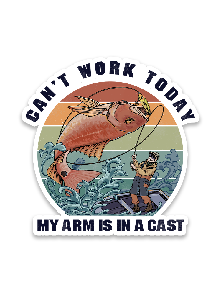 Hooked on a Day Off Sticker