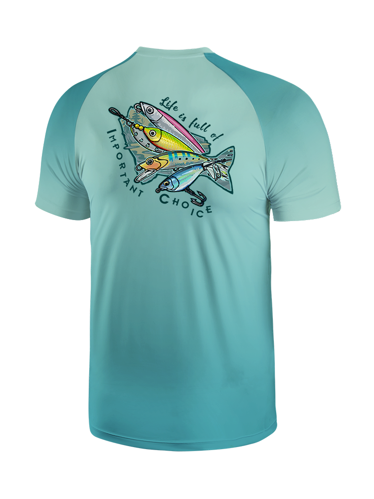 Clear Lake Bass Lures Gradient Fishing Tee