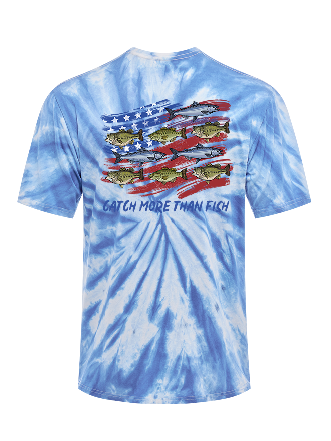 Patriotic Waters Unleashed Tie Dye Tee