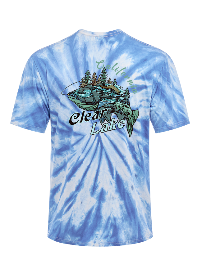 Reel Moments at Clear Lake Tie Dye Tee